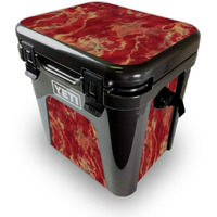 MightySkins YEROAD24-crimson Marble Skin for Yeti Roadie 24 Hard cooler - crimson Marble