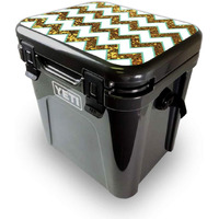 MightySkins YEROA24LID-glitzy chevron Skin for Yeti Roadie 24 Hard cooler Lid - glitzy chevron