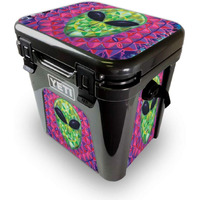 MightySkins YEROAD24-geometric Alien Skin for Yeti Roadie 24 Hard cooler - geometric Alien
