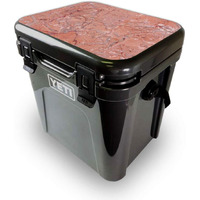 MightySkins YEROA24LID-Pink Marble Skin for Yeti Roadie 24 Hard cooler Lid - Pink Marble