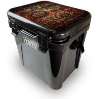 MightySkins YEROA24LID-Wooden Floral Skin for Yeti Roadie 24 Hard cooler Lid - Wooden Floral