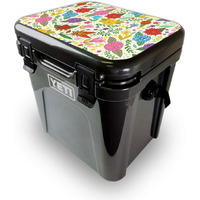 MightySkins YEROA24LID-Flower garden Skin for Yeti Roadie 24 Hard cooler Lid - Flower garden