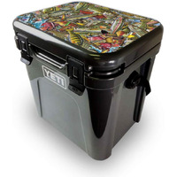 MightySkins YEROA24LID-Fish Puzzle Skin for Yeti Roadie 24 Hard cooler Lid - Fish Puzzle