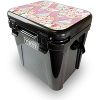 MightySkins YEROA24LID-geo Floral Marble Skin for Yeti Roadie 24 Hard cooler Lid - geo Floral Marble