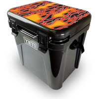 MightySkins YEROA24LID-Hot Flames Skin for Yeti Roadie 24 Hard cooler Lid - Hot Flames