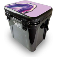 MightySkins YEROA24LID-Purple Agate Skin for Yeti Roadie 24 Hard cooler Lid - Purple Agate