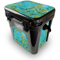 MightySkins YEROAD24-Teal Marble Skin for Yeti Roadie 24 Hard cooler - Teal Marble