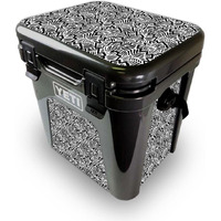 MightySkins YEROAD24-Abstract Black Skin for Yeti Roadie 24 Hard cooler - Abstract Black