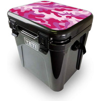 MightySkins YEROA24LID-Pink camo Skin for Yeti Roadie 24 Hard cooler Lid - Pink camo