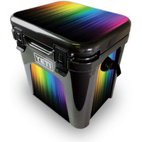 MightySkins YEROAD24-Rainbow Streaks Skin for Yeti Roadie 24 Hard cooler - Rainbow Streaks