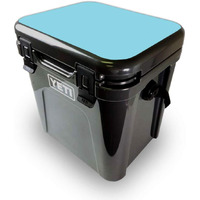 MightySkins YEROA24LID-Solid Baby Blue Skin for Yeti Roadie 24 Hard cooler Lid - Solid Baby Blue