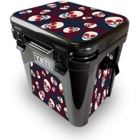 MightySkins YEROAD24-Skulls N Roses Skin for Yeti Roadie 24 Hard cooler - Skulls N Roses