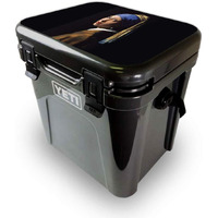 MightySkins YEROA24LID-girl With Pearl Earring Skin for Yeti Roadie 24 Hard cooler Lid - girl with Pearl Earring