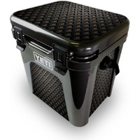 MightySkins YEROAD24-Black Wall Skin for Yeti Roadie 24 Hard cooler - Black Wall