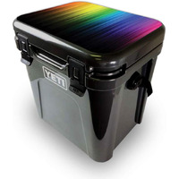 MightySkins YEROA24LID-Rainbow Streaks Skin for Yeti Roadie 24 Hard cooler Lid - Rainbow Streaks