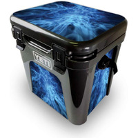 MightySkins YEROAD24-Blue Mystic Flames Skin for Yeti Roadie 24 Hard cooler - Blue Mystic Flames