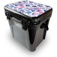 MightySkins YEROA24LID-Blue Petals Skin for Yeti Roadie 24 Hard cooler Lid - Blue Petals