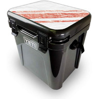 MightySkins YEROA24LID-crumpled Rose gold Skin for Yeti Roadie 24 Hard cooler Lid - crumpled Rose gold