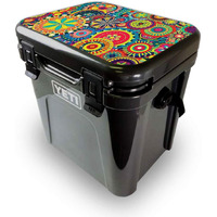 MightySkins YEROA24LID-Flower Wheels Skin for Yeti Roadie 24 Hard cooler Lid - Flower Wheels