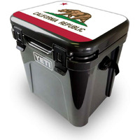 MightySkins YEROA24LID-california Flag Skin for Yeti Roadie 24 Hard cooler Lid - california Flag