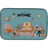 "Caroline's Treasures CK7949DDM Fawn Sable Pekingese Sweet Home dish-drying-mats, 14 x 21, Multicolor"