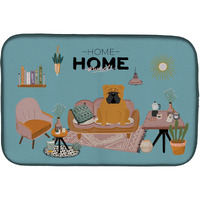 "Caroline's Treasures CK7967DDM Red English Bulldog Sweet Home dish-drying-mats, 14 x 21, Multicolor"