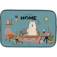 "Caroline's Treasures CK7875DDM Samoyed Sweet Home dish-drying-mats, 14 x 21, Multicolor"