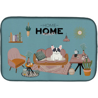 "Caroline's Treasures CK7856DDM Piebald French Bulldog Sweet Home dish-drying-mats, 14 x 21, Multicolor"