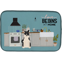 "Caroline's Treasures Russo-European Laika Spitz Kitchen Scene dish-drying-mats, 14 x 21, Multicolor"