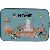 "Caroline's Treasures CK7935DDM Blue Bedlington Terrier Sweet Home dish-drying-mats, 14 x 21, Multicolor"