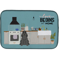 "Caroline's Treasures CK7796DDM Black Cocker Spaniel Kitchen Scene dish-drying-mats, 14 x 21, Multicolor"