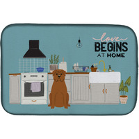 "Caroline's Treasures CK7777DDM Dogue de Bourdeaux Kitchen Scene dish-drying-mats, 14 x 21, Multicolor"