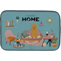 "Caroline's Treasures CK7914DDM Tan Poodle Sweet Home dish-drying-mats, 14 x 21, Multicolor"
