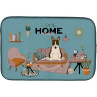 "Caroline's Treasures CK7981DDM Dark Brindle Bull Terrier Sweet Home dish-drying-mats, 14 x 21, Multicolor"