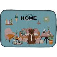 "Caroline's Treasures Chocolate Staffordshire Bull Terrier Sweet Home dish-drying-mats, 14 x 21, Multicolor"
