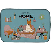 "Caroline's Treasures CK7980DDM Red White Bull Terrier Sweet Home dish-drying-mats, 14 x 21, Multicolor"