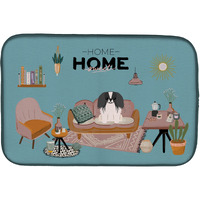 "Caroline's Treasures CK7950DDM Black White Pekingese Sweet Home dish-drying-mats, 14 x 21, Multicolor"