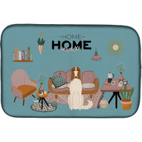 "Caroline's Treasures CK7868DDM Borzoi Sweet Home dish-drying-mats, 14 x 21, Multicolor"