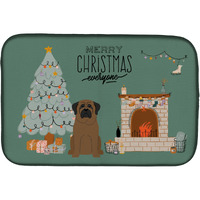 "Caroline's Treasures CK7647DDM Bullmastiff Christmas Everyone dish-drying-mats, 14 x 21, Multicolor"