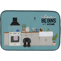 "Caroline's Treasures CK7811DDM Black Pekingese Kitchen Scene dish-drying-mats, 14 x 21, Multicolor"