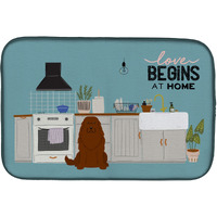 "Caroline's Treasures CK7754DDM Caucasian Shepherd Dog Kitchen Scene dish-drying-mats, 14 x 21, Multicolor"