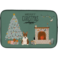"Caroline's Treasures Brindle Bull Terrier Christmas Everyone dish-drying-mats, 14 x 21, Multicolor"