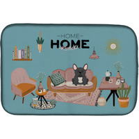 "Caroline's Treasures CK7859DDM Black French Bulldog Sweet Home dish-drying-mats, 14 x 21, Multicolor"