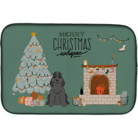 "Caroline's Treasures Black Cocker Spaniel Christmas Everyone dish-drying-mats, 14 x 21, Multicolor"