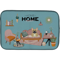 "Caroline's Treasures CK7855DDM Cream French Bulldog Sweet Home dish-drying-mats, 14 x 21, Multicolor"