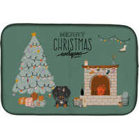 "Caroline's Treasures Dapple Wire Haired Dachshund Christmas Everyone dish-drying-mats, 14 x 21, Multicolor"
