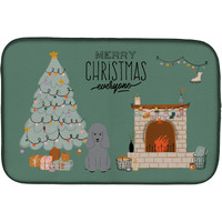 "Caroline's Treasures CK7631DDM Silver Poodle Christmas Everyone dish-drying-mats, 14 x 21, Multicolor"
