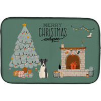 "Caroline's Treasures CK7661DDM Smooth Fox Terrier Christmas Everyone dish-drying-mats, 14 x 21, Multicolor"