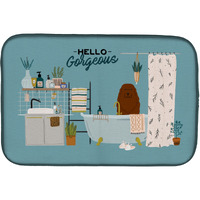 "Caroline's Treasures CK7472DDM Caucasian Shepherd Dog in Bathtub dish-drying-mats, 14 x 21, Multicolor"