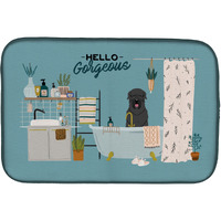 "Caroline's Treasures CK7448DDM Black Russian Terrier in Bathtub dish-drying-mats, 14 x 21, Multicolor"